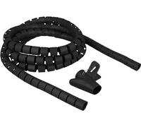 DELOCK Spiralschlauch mit Einziehwerkzeug 2,5m x25mm schwarz
