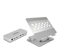 DELOCK Ständer mit Dockingstatio 4K HDMI/DP/LAN/Hub/HDR/PD