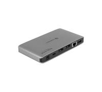 DeLOCK Station d'accueil 87777 Thunderbolt 3: 2x DisplayPort, USB 3.2 Gen 1/2 Type-A/C, Ethernet Gigabit, Lecteur SD/MicroSD, Audio 3.5mm, USB PD 3.0 60W.
