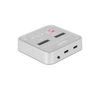 DeLOCK Station d'accueil M.2 NVMe/SATA SSD + Lecteur SD Express (SD 7.1) USB, Fonction Clone, Support SMART/TRIM/UASP, 76x79x18mm