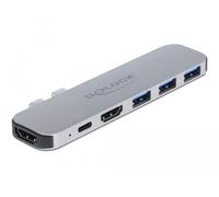 DeLock Station d'accueil 87753 – Adaptateur multiport Gris