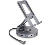 Delock Station d'accueil pour tablette et ordinateur portable 4K avec support intégré - HDMI / USB / Hub / SD / Micro SD / PD 3.0 - rotation 360° - filaire - USB 3.2 Gen 1 (3.1 Gen 1) Type-A + Type-C 