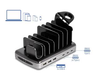 DeLock Station de chargement USB avec 6 ports USB-A/USB-C