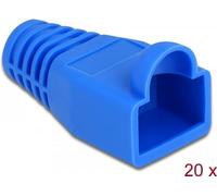 Delock Strain relief for RJ45 plug - Protection contre le pliage du câble réseau - bleu (pack de 20) (86728)