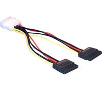 DELOCK Stromcable 2x SATA 15Pin -> Molex 4Pin 0.16m