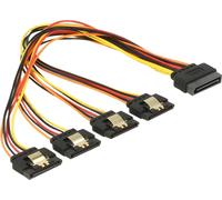 DELOCK Stromcable 4x 15Pin SATA -> 2x 15Pin SATA St/Bu 30cm