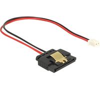 Delock Stromkabel 2Pin -> 1x SATA 15pin (5V) Bu/Bu 0.20m