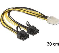 DeLOCK 83433 câble électrique - cables électriques (Mâle/Femelle, PCI-E (6+2 pin), PCI-E (6-pin), Noir, Blanc, Jaune)
