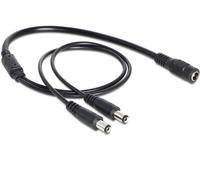 Delock - Répartiteur d'alimentation - DC jack de 5,5 x 2,1 mm (M) pour DC jack de 5,5 x 2,1 mm (F) - 50 cm G