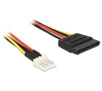 DELOCK Stromkabel SATA 15Pin -> Floppy 4Pin St/St 0.15m