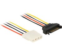 DELOCK Stromkabel SATA 15pin -> Molex 4pin Bu/Bu 0.20m
