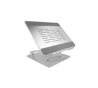 DeLOCK Support Aluminium Réglable pour Laptop et Tablette jusqu'à 15.6" (39.6cm), 280x230x40mm, Pliable, Ajustable en Hauteur, Poids 1.36kg
