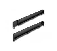 DeLOCK Support de montage 19¿ réglable, longueur 368 à 600 mm pour armoire de réseau, 1 unité, 2 éléments