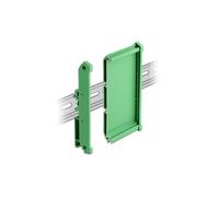 DeLOCK Support de Tableau 107mm pour Rail DIN 15/35mm, Plastique Vert, Longueur 50mm, Plage Température -10°C à 70°C, Visserie Incluse.