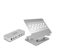 DeLOCK Support de tablette et laptop avec station d'accueil intégrée 4K - HDMI / DisplayPort / LAN / Hub / HDR / PD