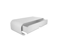DeLOCK Support d'Écran Bureau avec Tiroir Blanc 505x230x160mm - Charge Max. 40kg - Compatible Écrans, Laptops, Tablettes - Installation Autonome