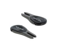 DeLOCK Support Mobile Universel 4-en-1 Anthracite - Support Voiture, Rotation 360°, Anneau/Support - Adhésif, Métal/Plastique - 30x68x3mm - RoHS