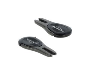 DeLOCK Support Mobile Universel 4-en-1 Anthracite - Support Voiture, Rotation 360°, Anneau/Support - Adhésif, Métal/Plastique - 30x68x3mm - RoHS