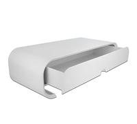 DeLOCK Support d'Écran Bureau avec Tiroir Blanc 505x230x160mm - Charge Max. 40kg - Compatible Écrans, Laptops, Tablettes - Installation Autonome