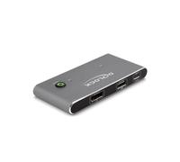 DeLOCK Switch KVM USB-C vers DisplayPort 8K 30Hz - 2x USB-C, 1x DisplayPort - 3x USB 2.0 Type-A, 3x USB 2.0 Type-C - Alimentation USB