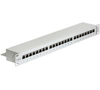 Delock - Tableau de connexions - CAT 6 - RJ-45 X 24 - gris clair - 1U - 19