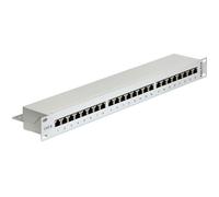 Delock - Tableau de connexions - CAT 6 - RJ-45 X 24 - gris clair - 1U - 19