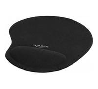 DeLock Tapis de souris ergonomique avec repose-poignet en gel noir Noir G