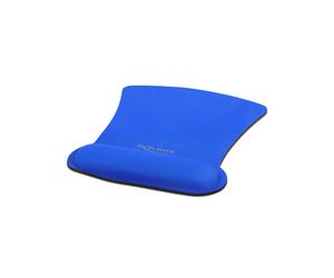 DeLOCK Tapis de Souris Ergonomique Bleu avec Repose-Poignet 255 x 207 x 20 mm, Surface Monochromatique, Poids 110g, Conditionnement Sachet Polyéthylène