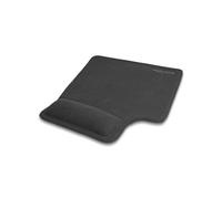 DeLOCK Tapis de Souris Ergonomique Gaucher Noir avec Repose-Poignet Gel - 220x170x17mm, Base Antidérapante, Caoutchouc, Poids 133g