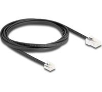 DELOCK Telefonkabel RJ45 Stecker zu RJ11 Stecker schw. 2m