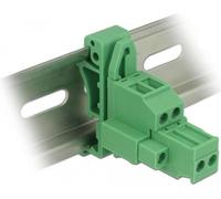 DELOCK Terminalblock Set f. Hutschiene 2Pin m. Schraubverr.