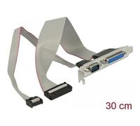 Delock Tôle de slot parallèle 1 x port + série 1 x port env. 30 cm Affectation 1:1, Boîtier PC : accessoires