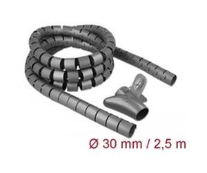 DeLOCK "Tuyau spiralé avec outil d''insertion 2,5 m x 30 mm, Tuyau flexible de câble"
