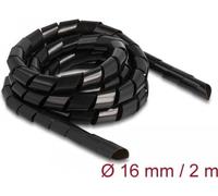 Delock Tuyau spiro flexible 2 m x 16 mm noir (0.20 cm), Gaine + protection pour câbles, Noir