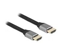 Delock Ultra High Speed HDMI câble 48 Gbps 8K 60 Hz gris 0.5 m certifié