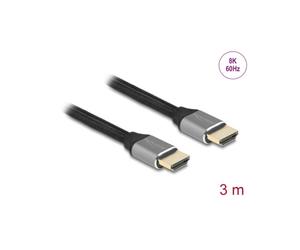 Delock Ultra High Speed HDMI câble 48 Gbps 8K 60 Hz gris 3 m certifié