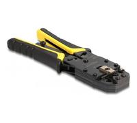 Delock Universelle Crimpzange mit Abisolierer für 10P (RJ50), 8P (RJ45), 6P (RJ12/11), 6P DEC oder 4P Modular Stecker (90523)