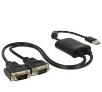 DeLOCK USB 2.0>2x Seriell RS-232 Adapter - DeLOCK 63950 - (PC Zubehoer / Kabel / Adapter)