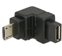 DeLOCK Adaptateur USB 2.0 Micro B Mâle vers USB 2.0 Micro-B Femelle coudé Bas