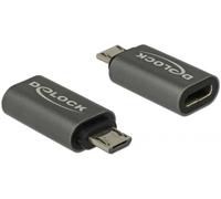 Delock 65927 USB 2.0 Micro-B USB Type-C Anthracite