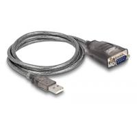 Delock 61400 changeur de Genre de câble USB A RS-232 Noir