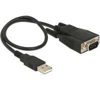 DeLock – Convertisseur USB 2.0 Type A vers Série DB9 – 62958 – FTDI FT232RL, RS-232 – Noir