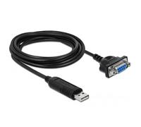 Delock USB 2.0 Adaptateur [1x USB 2.0 type A mâle - 1x série (9 pôles)] 66281