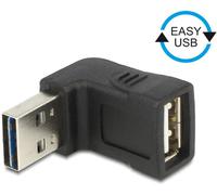 DeLOCK EASY Adaptateur USB 2.0 A mâle vers USB 2.0 A femelle coudé vers le haut et vers le bas