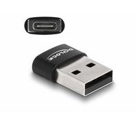 DeLOCK Adaptateur USB 2.0 USB Type-A mâle à USB Type-C femelle, noir