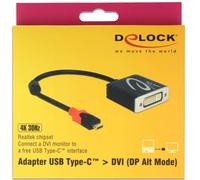 Delock USB 2.0 Adaptateur [1x USB-C® mâle - 1x DVI femelle 24+5 pôles] 61213 0.2 m