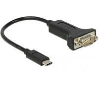 Delock USB 2.0 Adaptateur [1x USB-C® mâle - 1x RS232 mâle] 63908 0.15 m