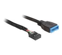 DELOCK 83776 - Connecteur barrette à broches USB 2.0 > prise à broches USB 3.0,