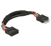 USB 2.0 Pin Header - Câble interne USB - connecteur USB 10 broches (F) pour connecteur USB 10 broches (M) - 10 cm - noir