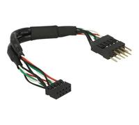 USB 2.0 Pin Header - Câble interne USB - connecteur USB 10 broches (F) pour connecteur USB 10 broches (M) - 12 m - noir
